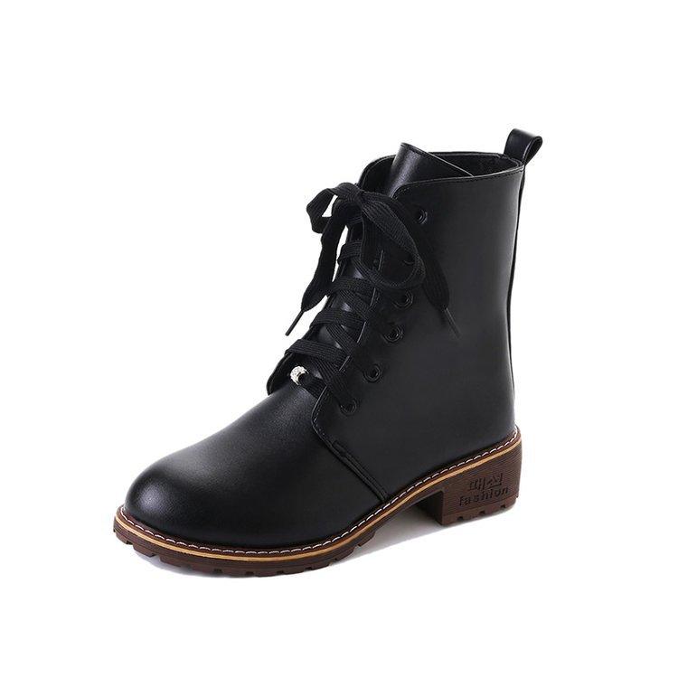 Boots 2019 Ankle Boots For Women Leather Winter Female Shoes Lace Up Flat Botines Mujer Ladies Shoes Dfv89
