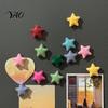 Magnetic Cabinet Decor 2Pcs 3D Star Refrigerator Magnet, Resin Shape Fridge Metal Surface Magnets Decoration for Kitchen Office Whiteboard Magnet