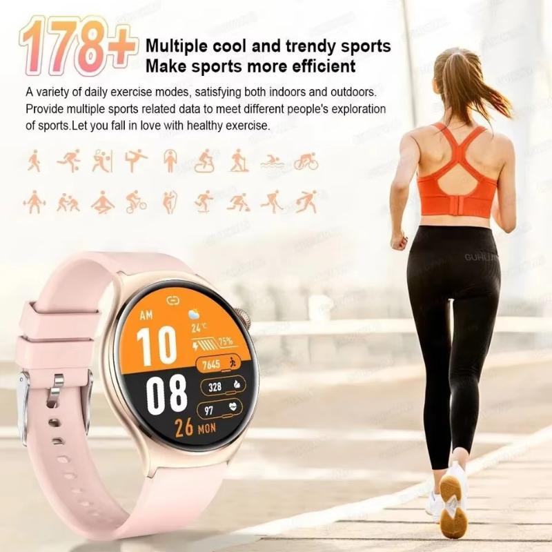 2025 Neue NFC Smartwatch Damen 466*466 Bildschirm GPS Track Sportuhren Damen Gesundheitsüberwachung Sprache Bluetooth Anruf Smartwatch Damen