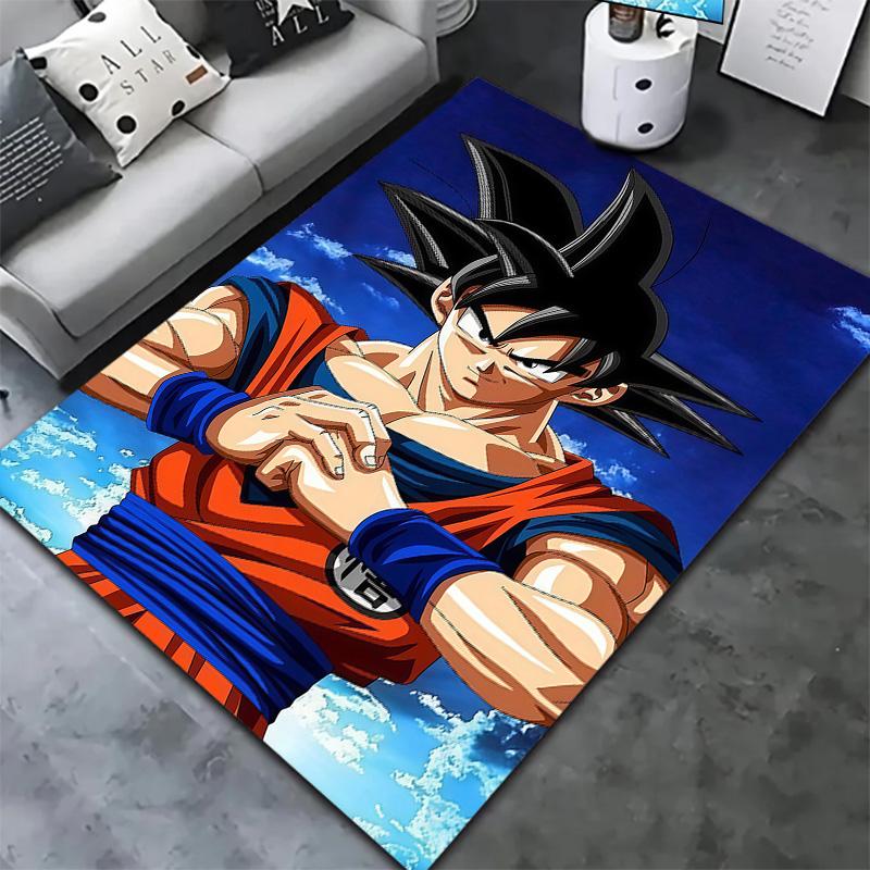 Cute Cartoon Son Goku Carpet Rug For Living Room Bedroom Home Sofa Decoration,kids Play Nonslip Floor Mat