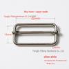 Stainless Steel Adjustable D-Ring Buckle - Copper Three-Speed Wire Pull Design