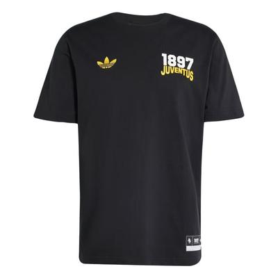 adidas Originals X Collaboration Juventus VRCT AH24 Mode Pull Confortable T-shirt Manches Courtes Homme T-shirts Noir Or Vif JL6114