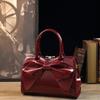 2023 Autumn New PU Patent Leather Women's Bag Cross-Border Foreign Trade Exclusive Crossbody Bag Shoulder Bag Exquisite Bow Design