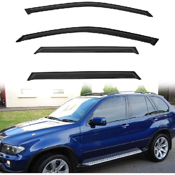 In-Channel Rain Guards Compatible With 2001-2005 Sport Trac 1997-2001 Mercury Mountaineer 1991-2001 Explorer Side Window Visor Wind Deflector Vent