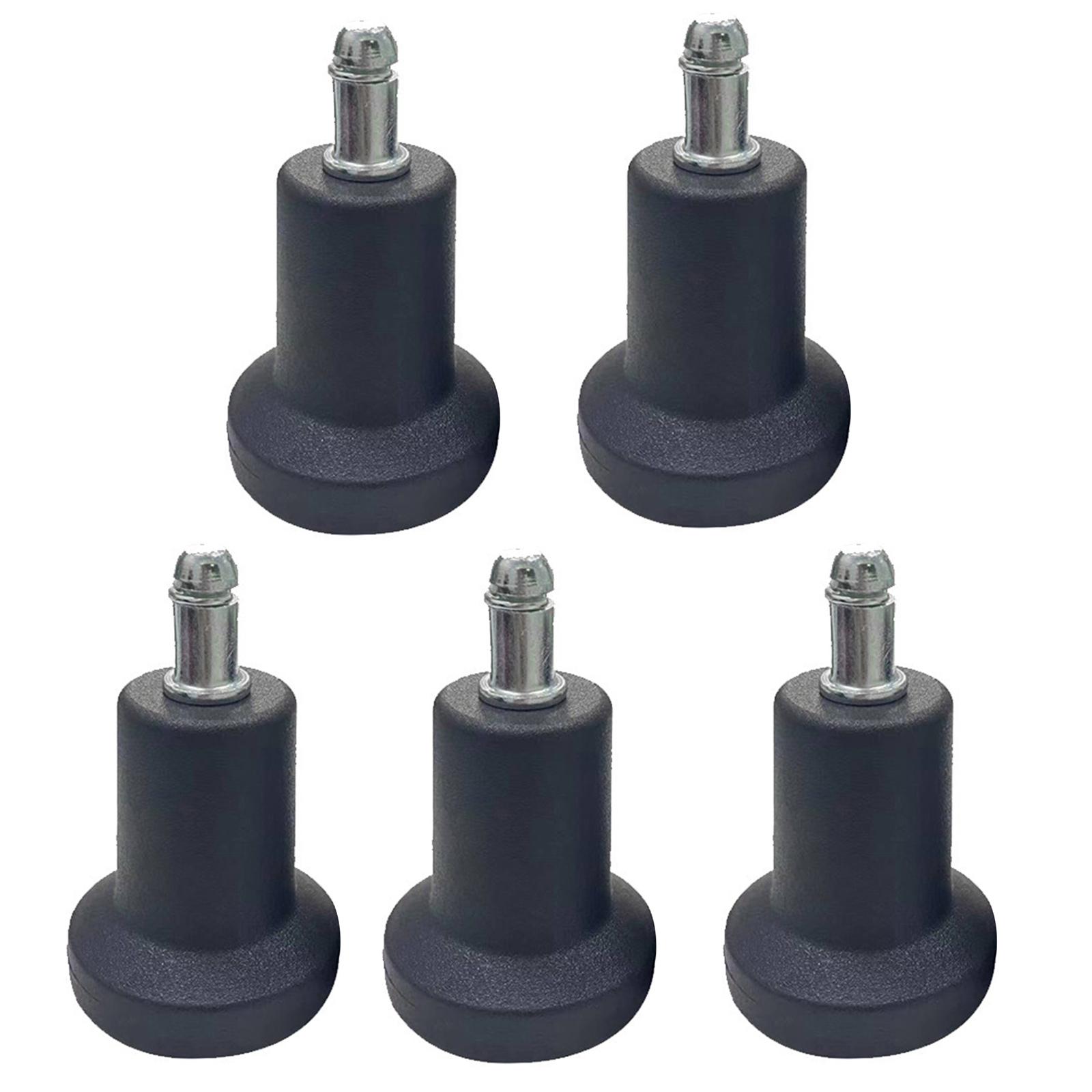 

5 шт. Заменители глайдов для офисного кресла, поворотные колесики, сверхпрочные колеса для стационарного использования на всех типах напольных покрытий B