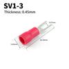 100Pcs Brass Fork Spade U-Type Non-Insulated Wire Connector Electrical Crimp Ground Terminal 10-22AWG Red