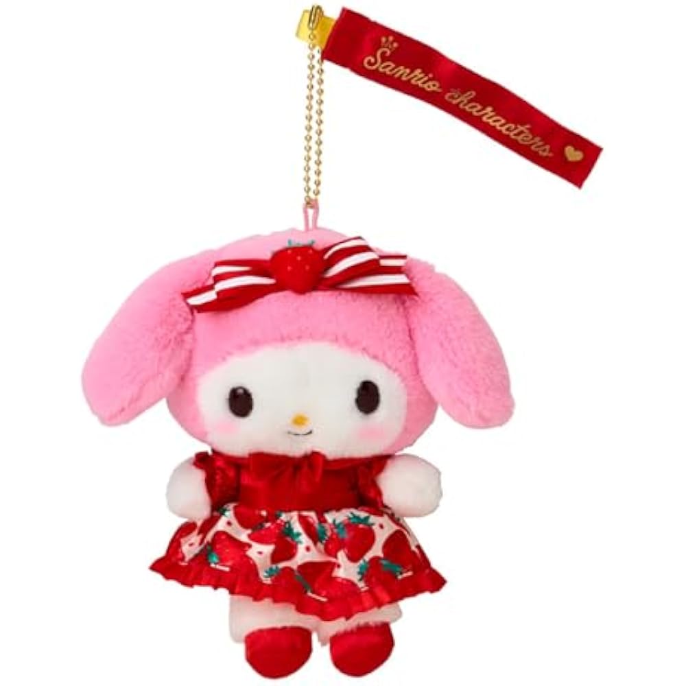 Sanrio (SANRIO) Mascot Holder (Ichigo Shimbun 50th Anniversary) My Melody Polyester/Nylon/Steel T...