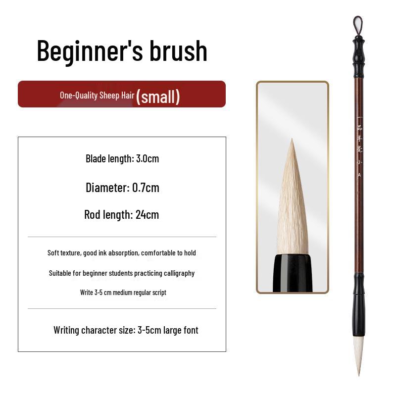 Beginner Calligraphy & Chinese Painting Brush Set - Mixed Hair, Large/Medium/Small Sizes for Students