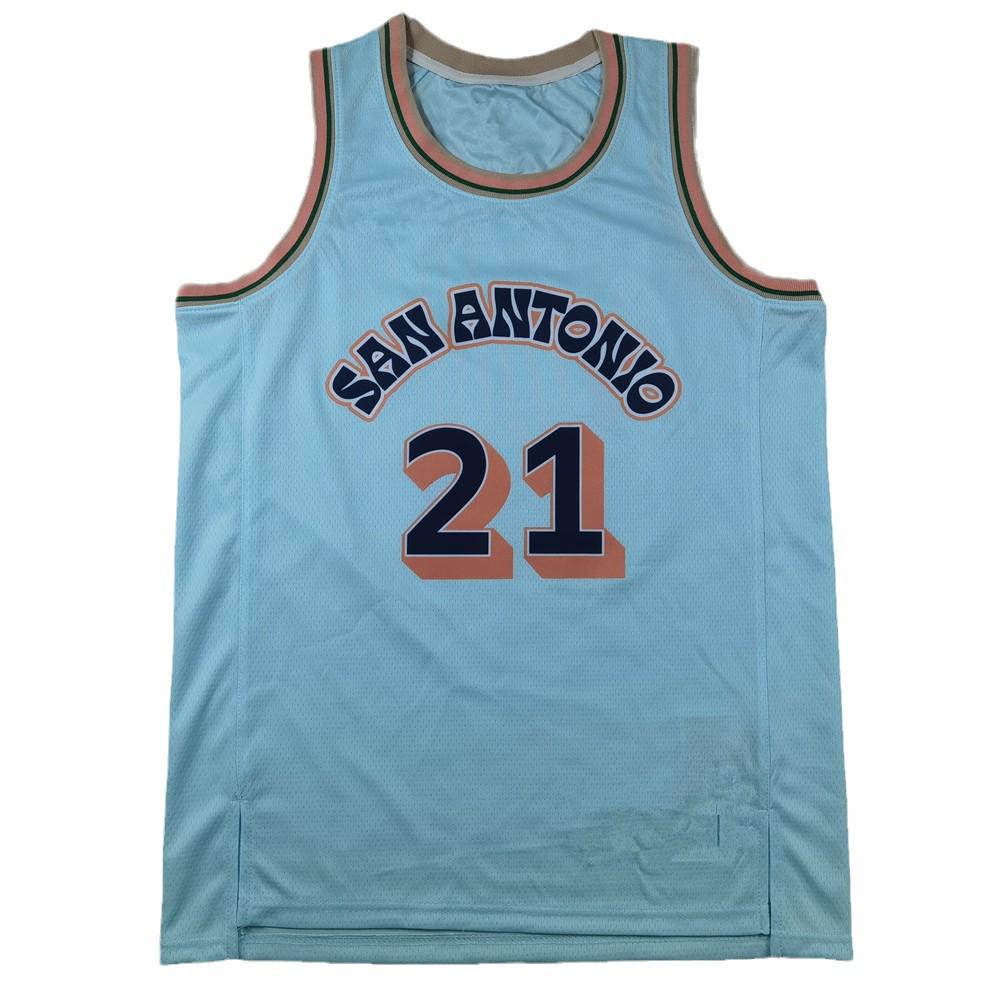 2025 Season Ice Blue City Basketball Jersey No. 21 Duncan - New Hot Press Edition