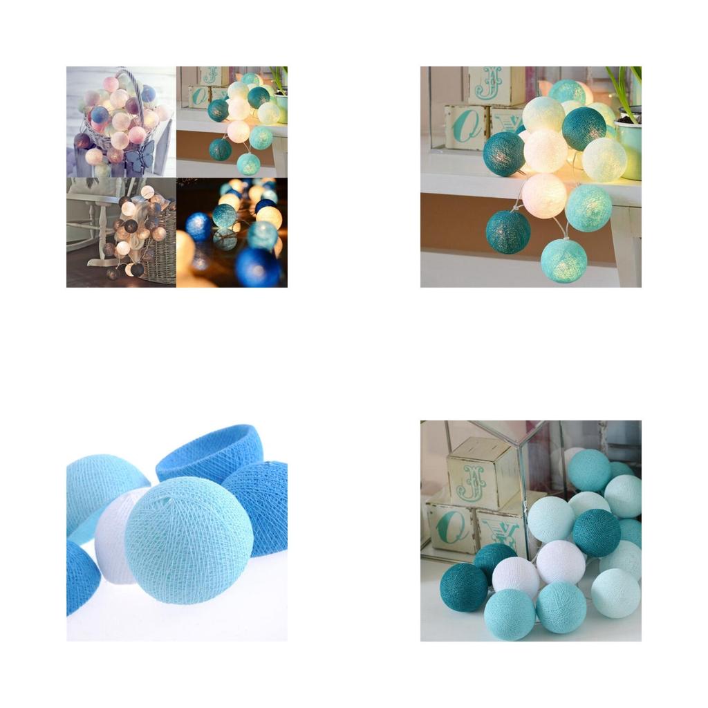 Enchanting 20 Led Colorful Cotton Ball String Lights For Parties And Celebrations