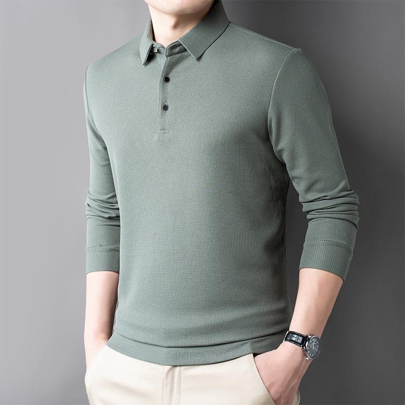 Men's Classic Lightweight Breathable Long Sleeve Shirt - Versatile Outdoor & Sports Top, Polyester