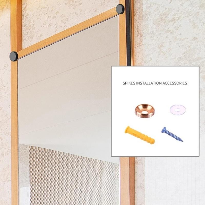 4Pcs Mirror Screws Decorative Caps Cover Glass Fastener Advertising Nails Caps Fasteners for Teas Table, Glass Furniture