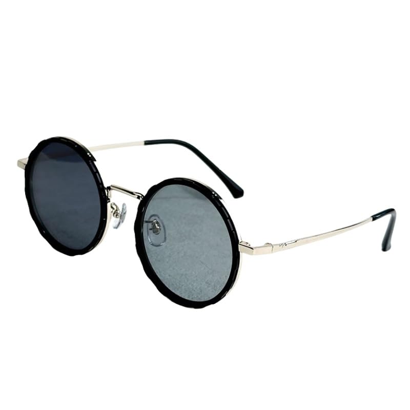 [FEISEDY] 9-Level Adjustable Polarized Round Sunglasses, UV400 UV Protection, Glass Lenses, 1-9 Level Adjustable Lenses, Unisex, B1332