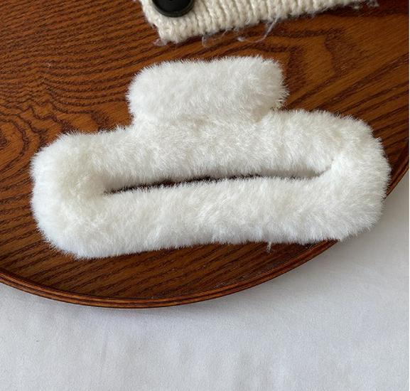 

Красочная большая плюшевая прямоугольная заколка-краб для женской прически