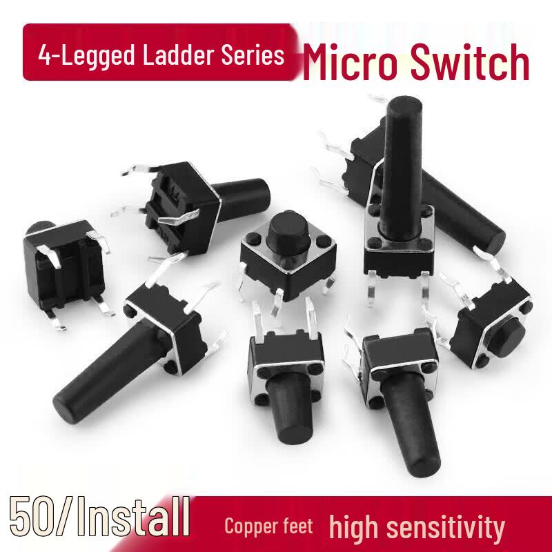 Huijun 4-Pin Vertical Tactile Micro Switch