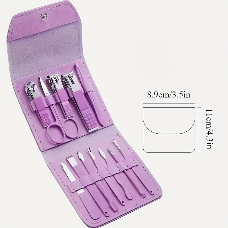 12pcs Nail Clipper Set, Home Use Finger Scissors, Unisex Nail Clippers, Dead Light Beige Cutting Kit, Ear Spoon Set, Pedicure Tools