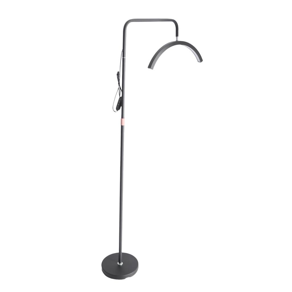 19in Half Moon Lamp Black LED Half Moon Floor Light for Beauty 50W