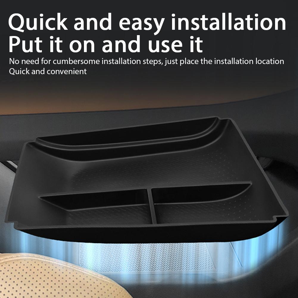 For Geely Boyue L/Starray 2025-2025 Center Console Lower Storage Box Car Central Tray TPE Organizer Accessories Tidying Black