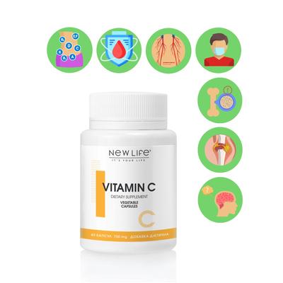 Vitamina C New Life Suplemento Dietético 60 Cápsulas Vegetales