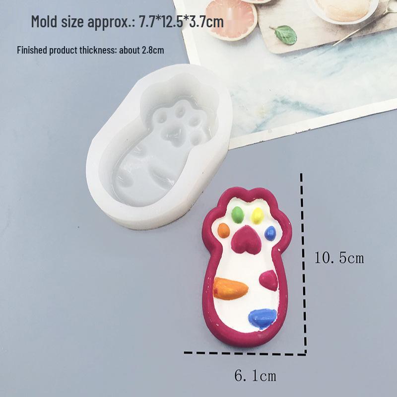 Mini Silicone Cat Paw Mold – Pinchable & Cute for Handmade Crafts
