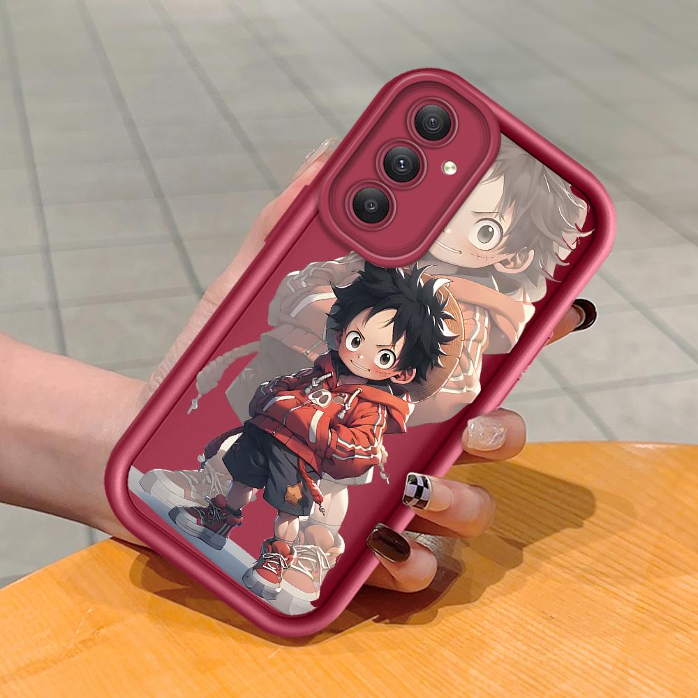 Miękki silikonowy kwadratowy wzór drabiny z kreskówkowym wzorem, pełna osłona aparatu, odporna na wstrząsy obudowa do Huawei Honor Xiaomi Redmi Samsung