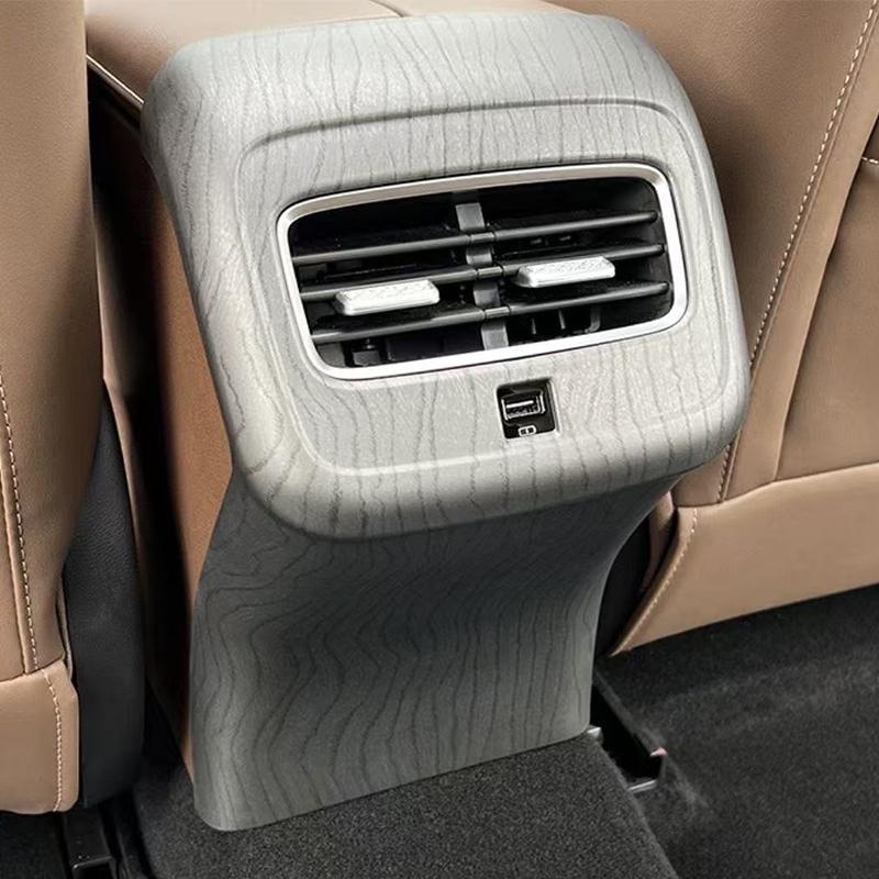 For Chery Arrizo 8 2024 ABS Carbon Fiber Car Rear Seat Air Conditioning Vent Cover Trim Sticker Car Accessories