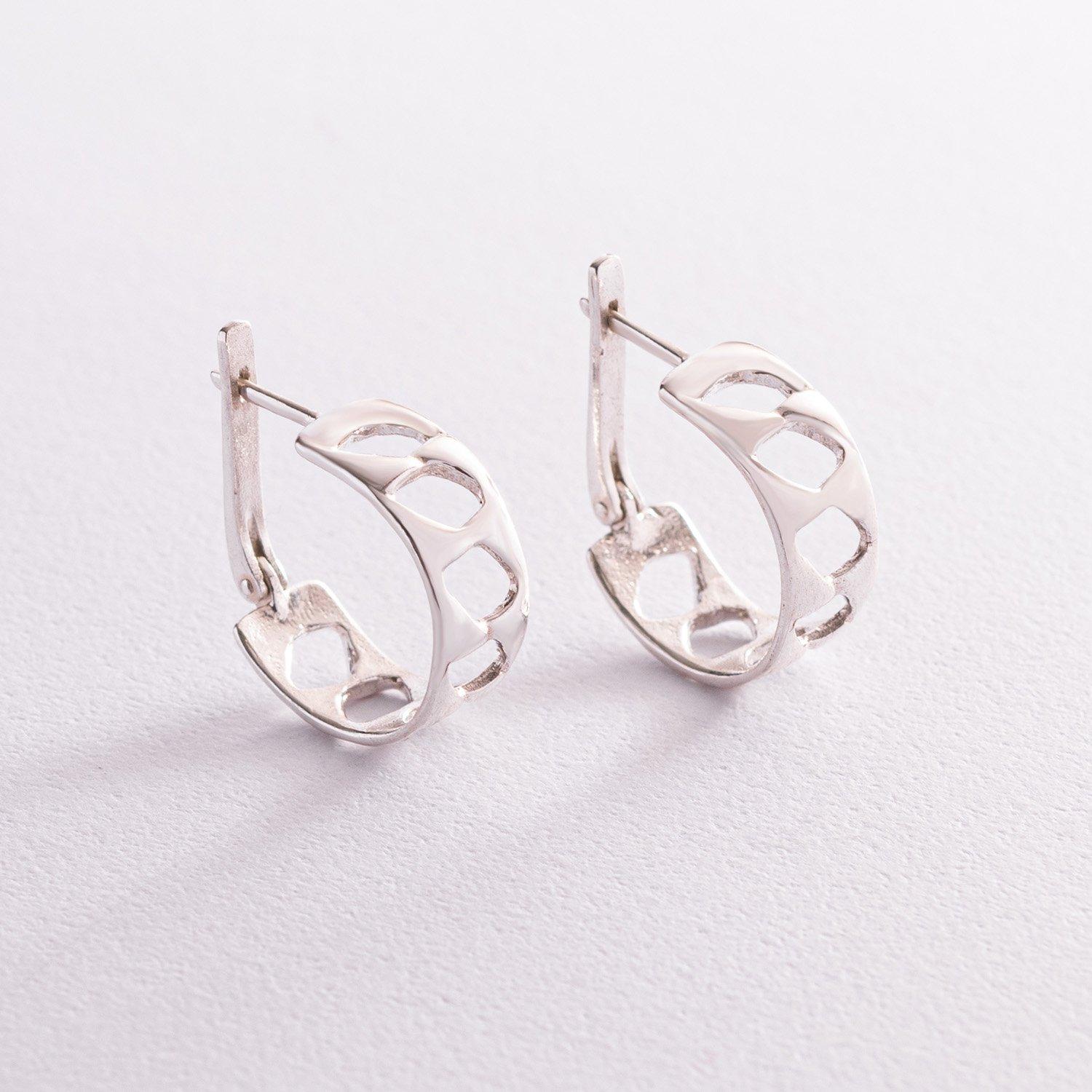 

Срібні сережки з фіанітами срібний