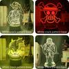 Piece One Luffy 3d Usb Night Light Remote Control Change Color 16 Lamp Colors