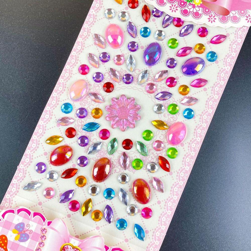 DIY Mobile Phone 3D Gem Stickers Scrapbooking Crystal Rhinestone Sticker  Children Toy
