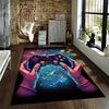 Gaming-Themed Carpet with Controller Design, Vibrant Colors, Neon Style Suitable for Use As an Anti-slip for Living Room Bedroom Sofas