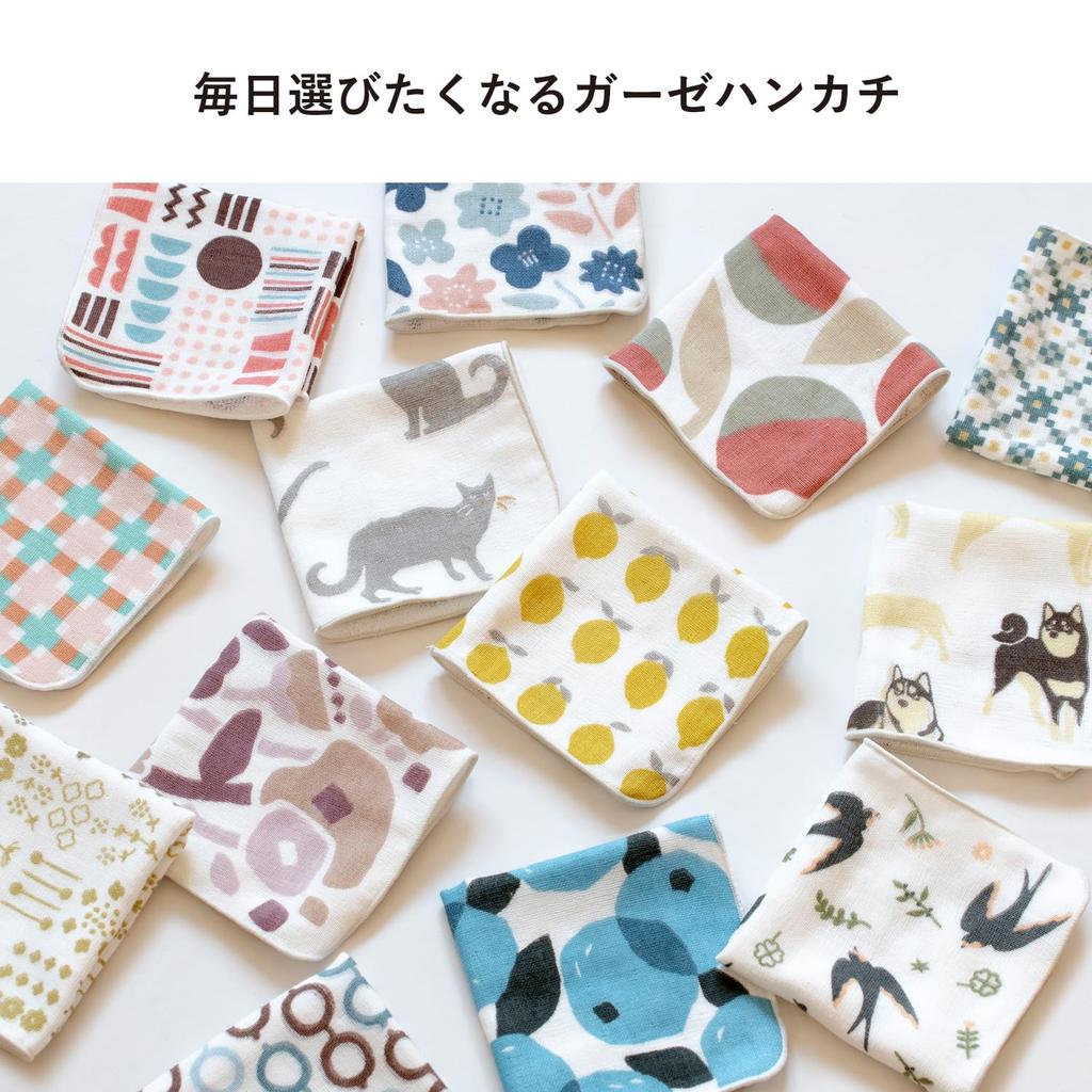 [Tranparan] Women's Gauze Handkerchiefs, Small Gift, Individually Wrapped, Set of 8, Made In Japan, Approx. 24 X 24cm, Mikkegauze, 100% Cotton, Perfec