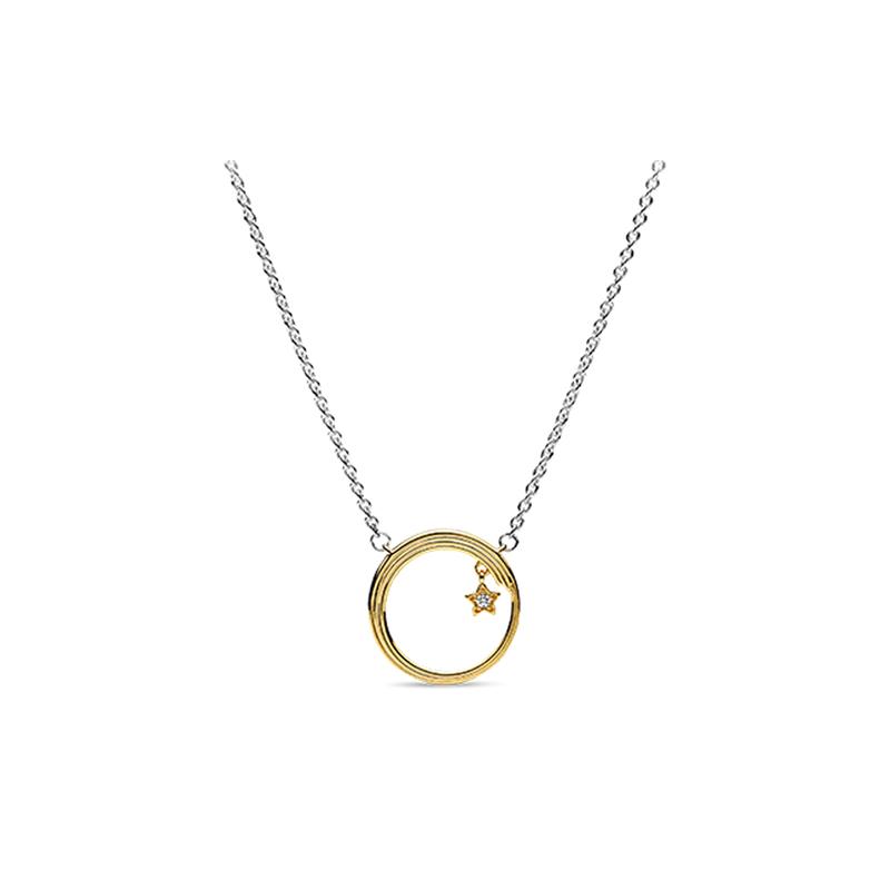 Pandora Shine Sky Meteor Necklace Women s 368515C01 коричневый