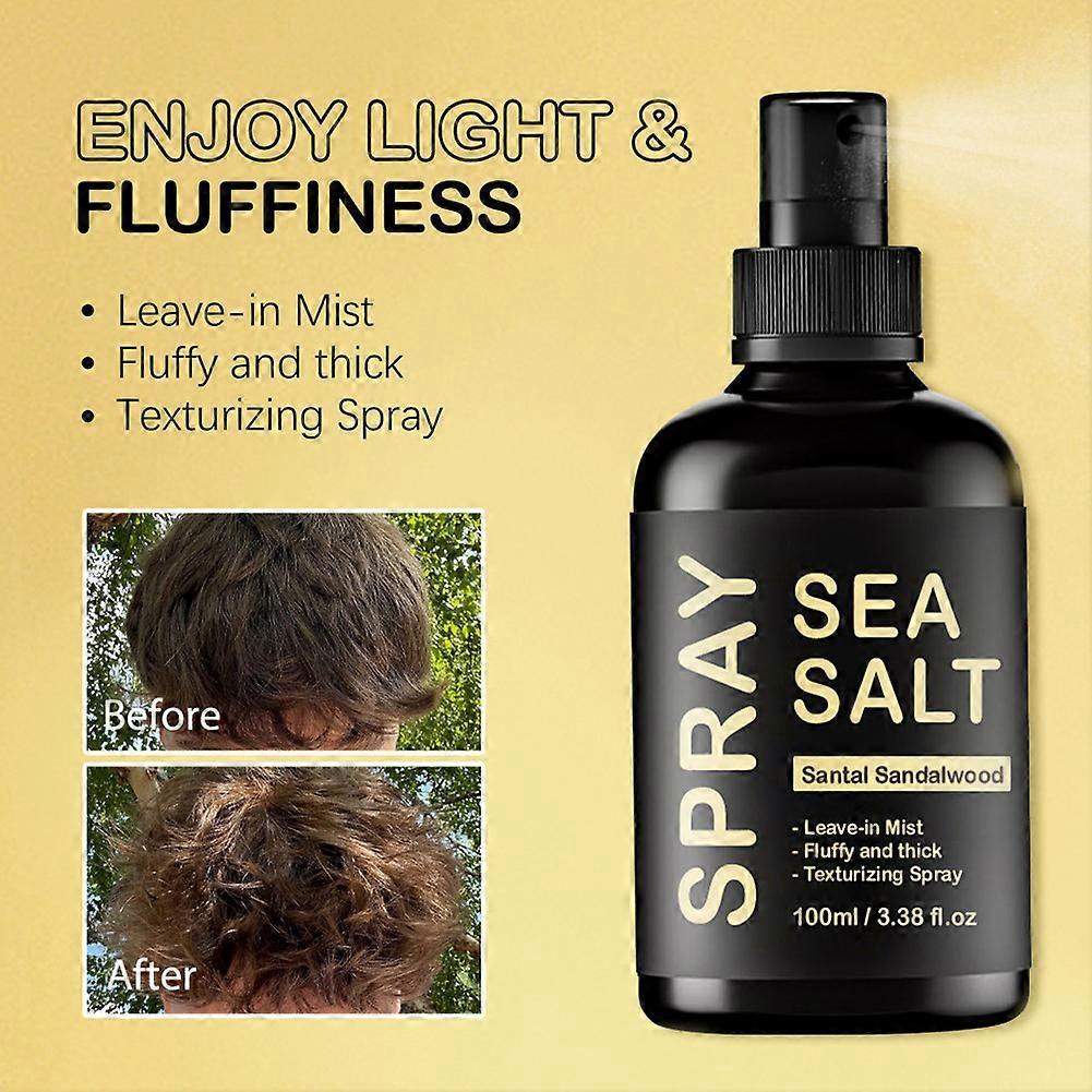 100ml Sea Salt Sea Salt Hair Spray for Men Hair Texturizing Spray for Volume & Beach Waves, Hair Styling Products