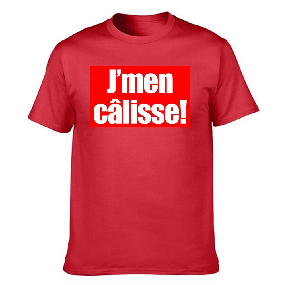 Unisexs Pure Cotton TShirt French Slang JUnisex Clisse Print Casual Short Sleeve Tee Street Style Top for Daily Wear