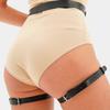 Women's Street Style Adjustable Leather Leg Harness Halloween Accessory Butt Harness Fashionable Body Belt