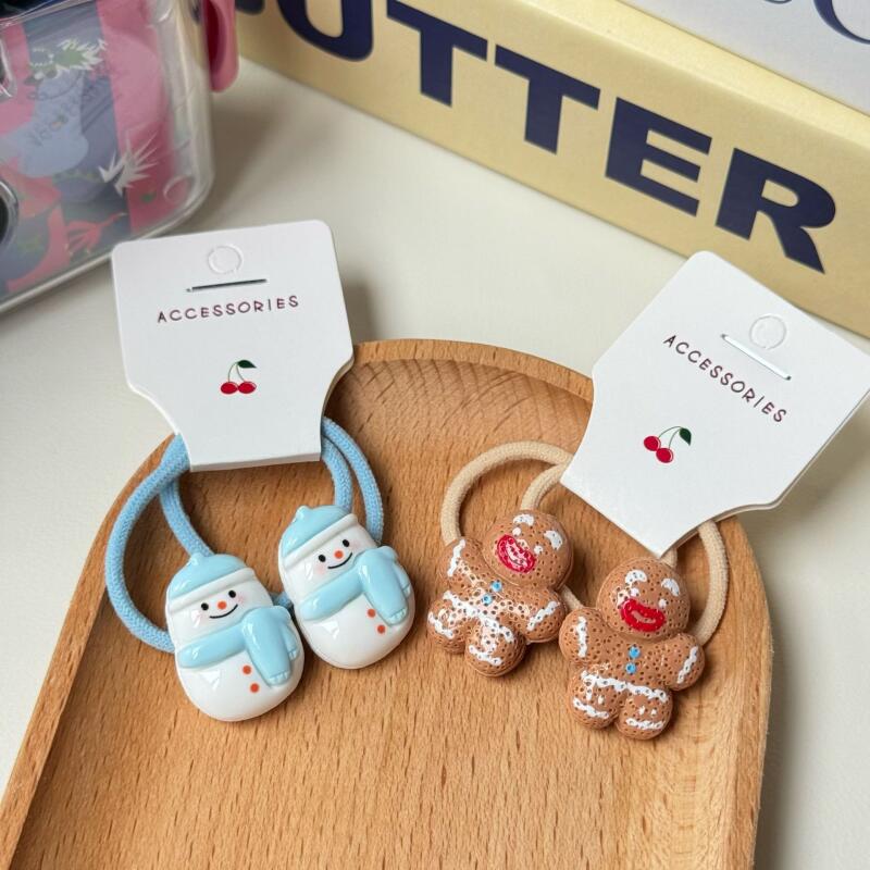 Elastice de Păr de Crăciun pentru Copii, Elasticuri de Păr cu Tematică de Sărbători pentru Fete, Culori Bomboane, Elasticitate Ridicată, Suporturi Moi pentru Coadă de Cal, Accesorii Festive pentru Păr