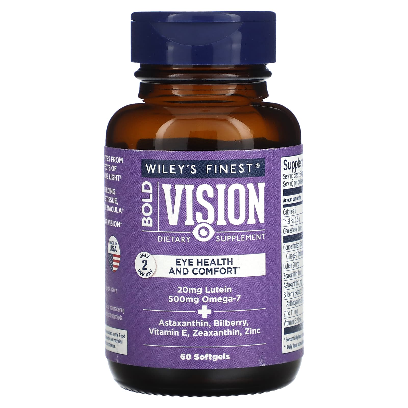 

Wiley S Finest, Bold Vision, 60 Softgels