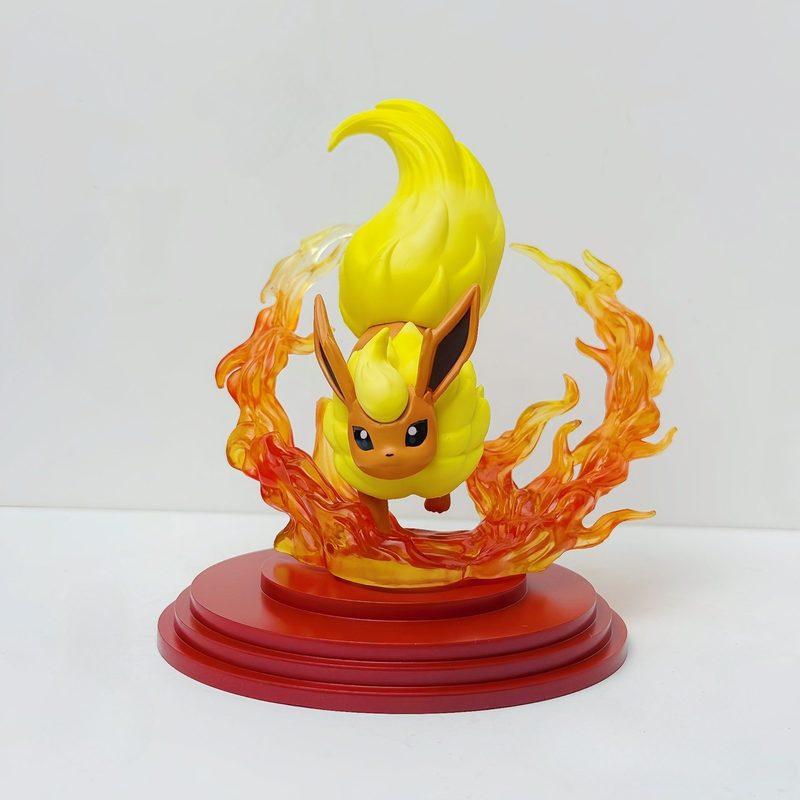 

Bkm Flareon Pokemon Eevee Figure Anime Model Desk Decoration Action Doll Pvc Ornament Cute Collectible For Fan Children Toy Gift Kid Friendly