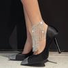 Rhinestone Tassel Anklet European and American Entry Lux Full Diamond Sexy Exaggerated High Heels Accessories Shoe Chain Foot Ornaments