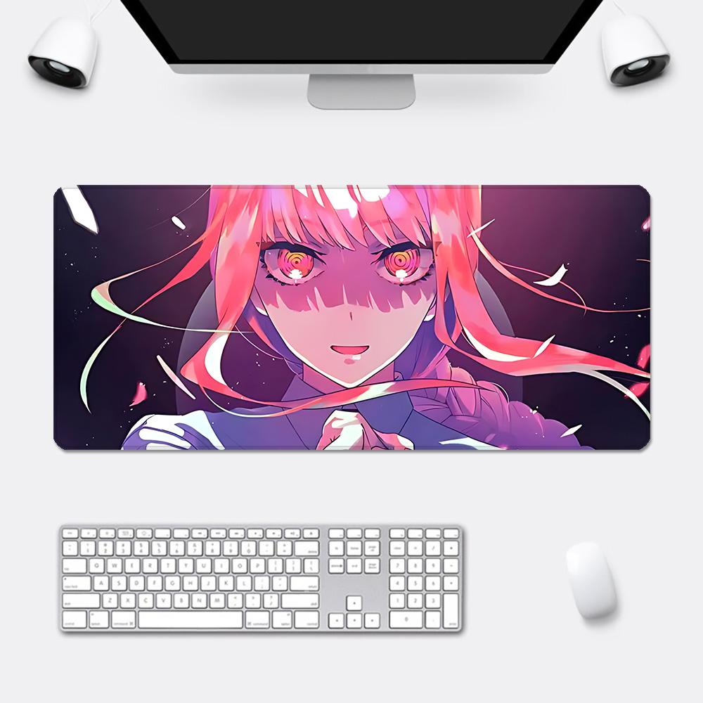 Anime Chainsaw Man Mauspade HD-Druck Computer-Gamer Verriegelungskante Rutschfestes Mauspade XXLxcm Tastatur PC Schreibtischunterlage