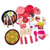 Cooking Playset Kitchen Preschool Pizza Steak Cutting Toy Pretend Play Set