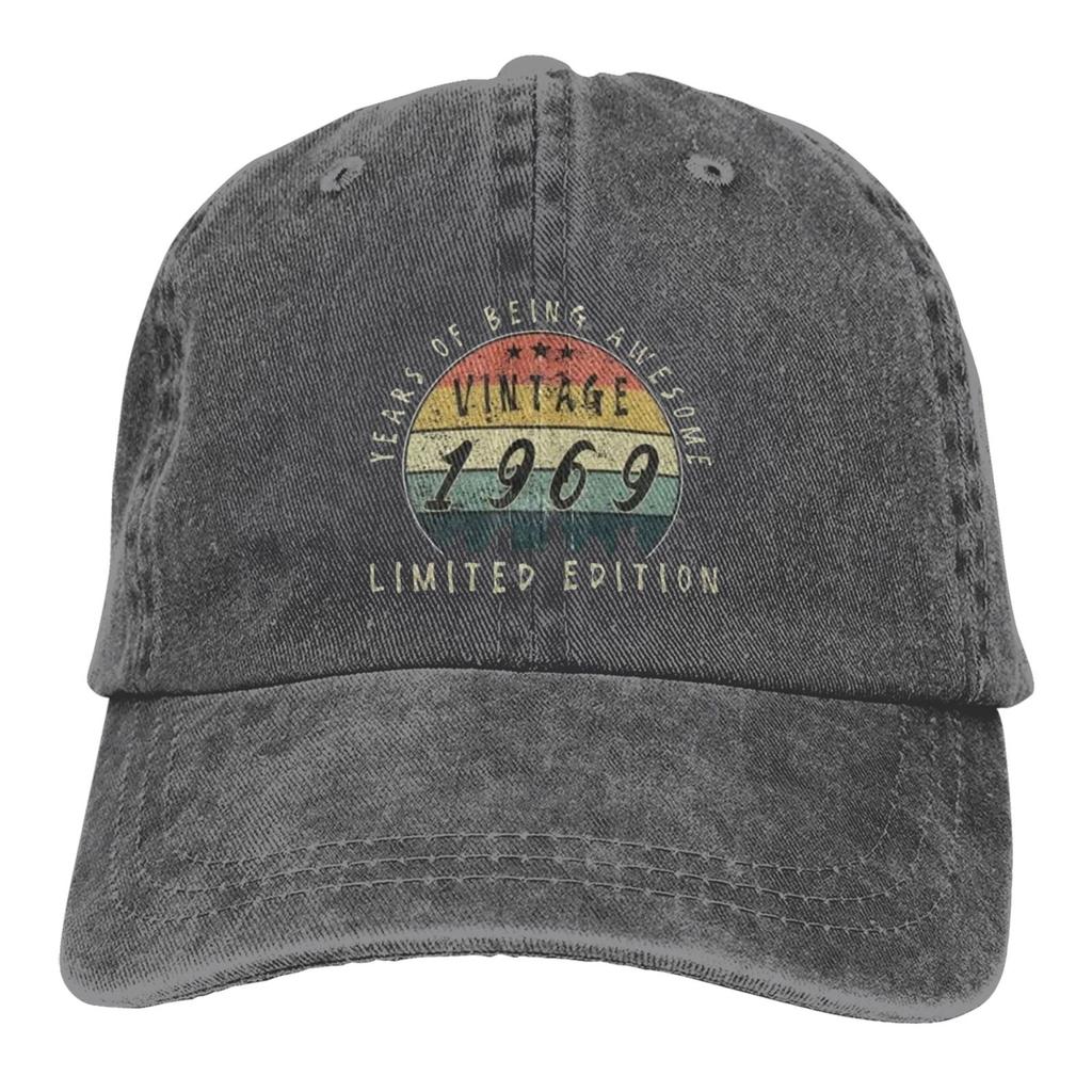 Vintage 1969 Limited Edition 53th Birthday Hat Unisex Baseball Cap CottonFits Men Women Washed Denim Adjustable Dad Hat