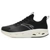 Slip Resistant, Abrasion Resistant, Rebound Low Top Running Shoes Men's Bright Black White 112315575-11