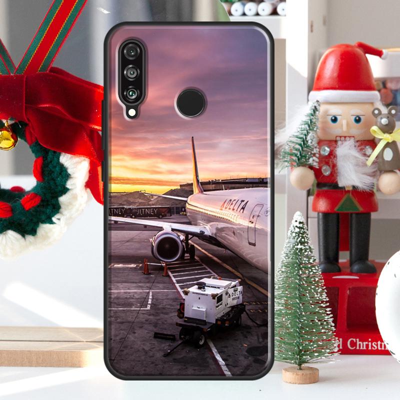 Airplane Flying Into The Sunset For Huawei Nova Y73 Y60 Y70 Y90 Y72 Y61 Y91 7i 8i 11i 12i 12s 9 10 SE P20 P30 P40 Lite Case