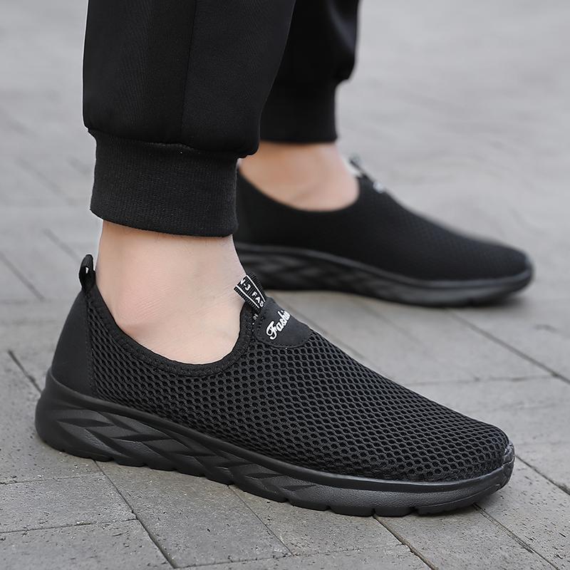 Fashion 2025 Lightweight Men Casual Shoes Breathable Slip on Male Casual Sneakers Anti-slip Men's Flats Outdoor Walking Shoes Size 39-47