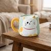 Cartoon Ceramic Mug 3D Embossed Milk Mug Creative Coffee Cup  Kitchen Use