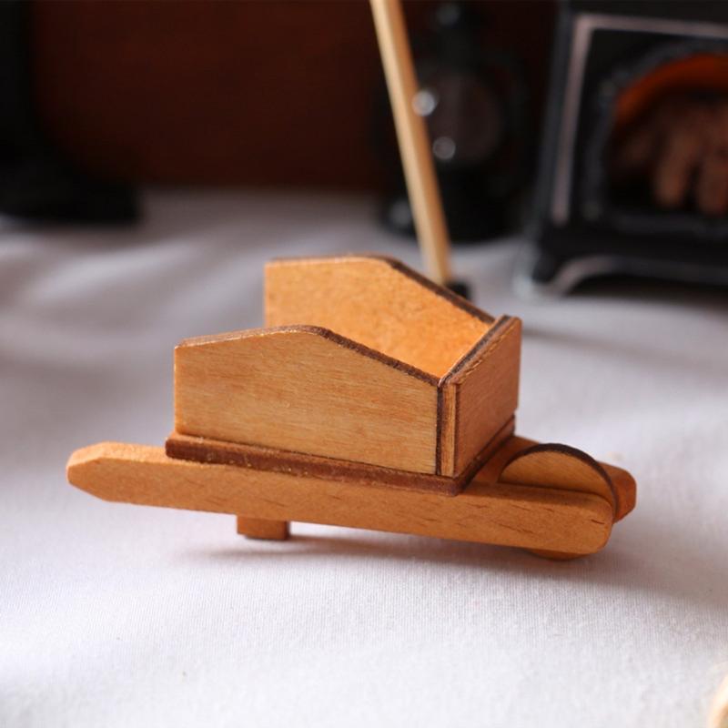 Exquisite Mini Hoe/Straw Bales/Firewood/Rubber Shoes/Carts/Fireplace Model 1:12 Scale Dollhouse Miniature Furniture Toys