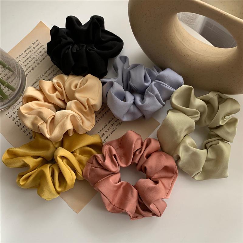 French Satin Large Intestine Hair Tie - Girlish Korean Rubber Band Hair Accessory