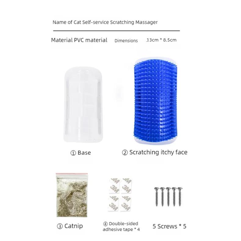 New Cats Wall Corner Scratcher Brush Pet Comb Cratch Bristles Arch Massager Self Grooming Accessories