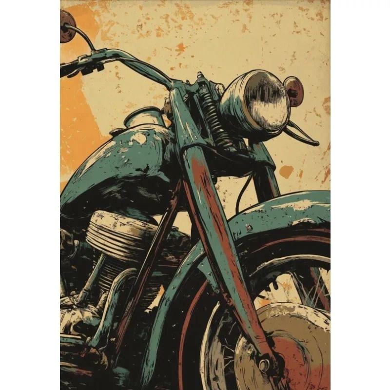 Minimalist Retro Motorcycle Metal Tin Sign Garage Home Biker Gift